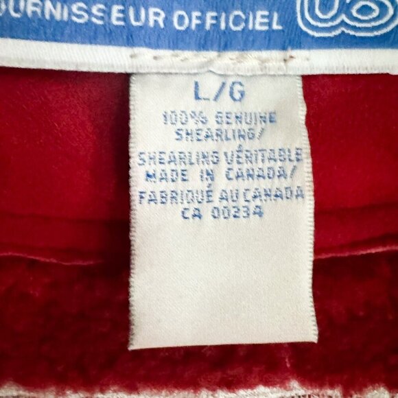 Hudson Bay Company Torino Olympic 2006 Sheepskin Lined Suede Hooded  Bomber L - Picture 9 of 12